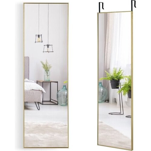 Tweedekans Coast Wandspiegel – Volledig Lichaamsniveau – Met Verstelbare Hanghaken – 37 x 120 cm – Gouden Kader Tweedehands