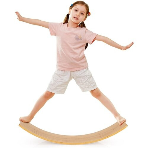 Tweedekans Coast Wooden Balance Board Bamboo Board 90 x 30 x 16,5 cm Natuur Tweedehands