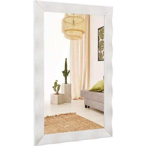 Tweedekans Coast WoodLuxe Wandspiegel 106 x 71 cm – Rustiek Houten Frame Naturel Tweedehands