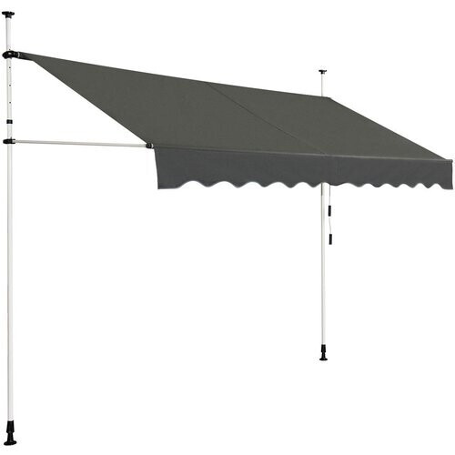Tweedekans Coast Zonnescherm - Waterdicht Schaduwdoek - 300 x 120 cm - Grijs Tweedehands