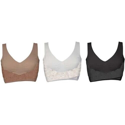 Tweedekans Comfortisse Push-Up BH Set – S (70-74 cm) – 3 stuks – Zwart, Wit & Beige Tweedehands