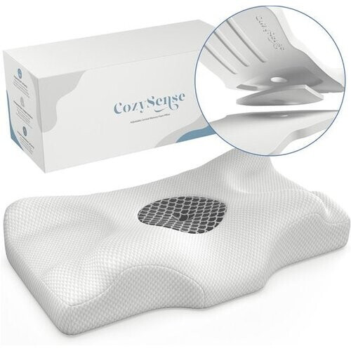 Tweedekans CozySense® Hoofdkussen - Verstelbaar Memory Foam Pillow - Traagschuim Slaapkussen - Zij- Rug & Buikslaper - 3-Lagensysteem - Orthopedisch Vlinderkussen - Bamboe Hoes Tweedehands