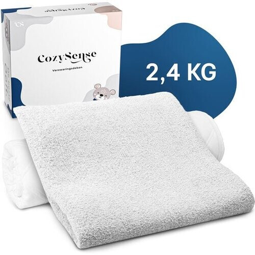 Tweedekans CozySense® Verzwaringsdeken Kind 2,4 kg - Weighted Blanket - Zwaartedeken met GLASS-Flow® Drukverdeling - Wasbare Hoes - Hypoallergeen - Wit Tweedehands