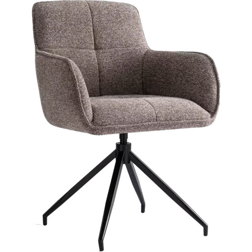 Tweedekans Criks Design Charly Draaibare Eetkamerstoel | Bruin | 63 x 63 x 52 cm Tweedehands