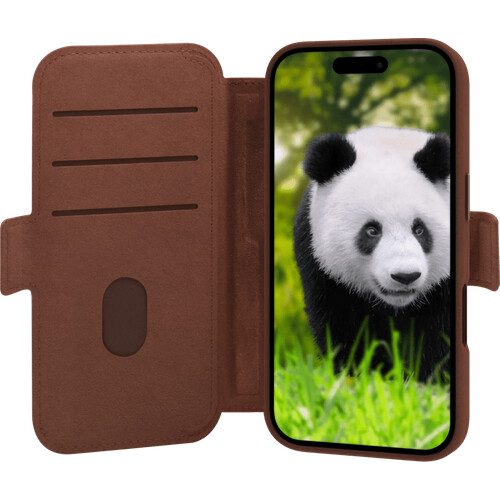 Tweedekans DBramante1928 Lynge iPhone 17 Book Case Leer met MagSafe Bruin Tweedehands