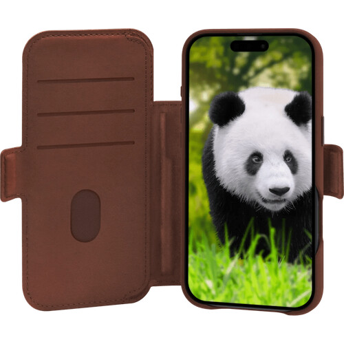 Tweedekans DBramante1928 Lynge iPhone Air Book Case Leer met MagSafe Bruin Tweedehands