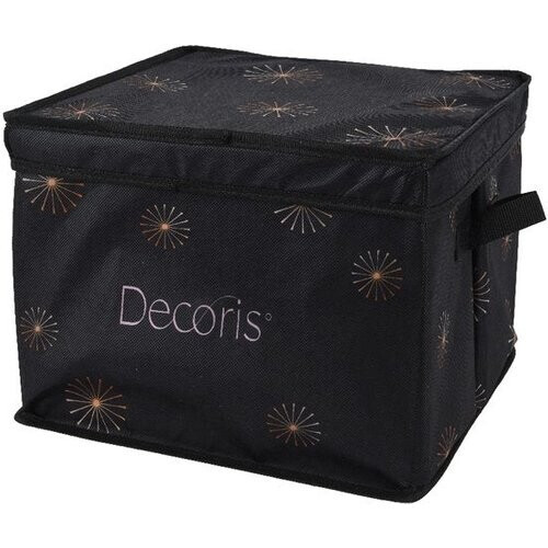 Tweedekans Decoris Kerstballen opbergbox - groen - 41 x 31 x 32 cm - opvouwbaar - polyester Tweedehands