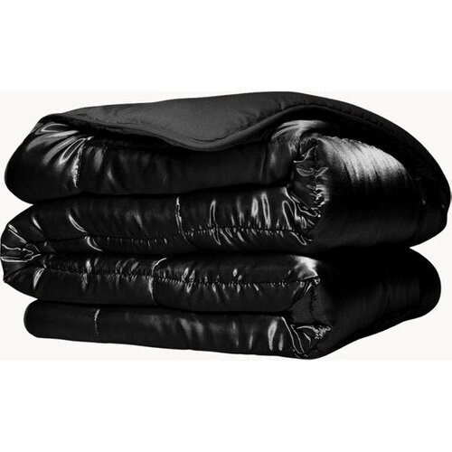 Tweedekans Decoware Easy dekbed en overtrek in 1 - Glans satijn - 250 gsm - Zwart - lits-jumeaux - 240x200 cm Tweedehands