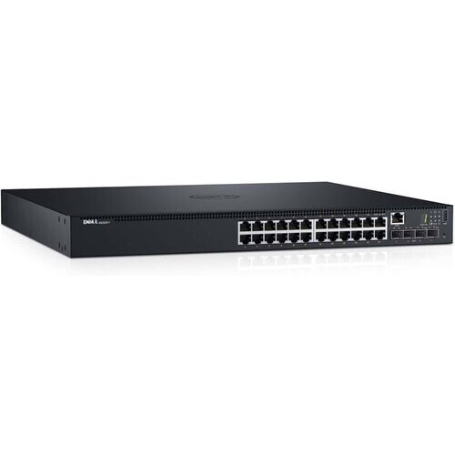 Tweedekans DELL Netwerk Switch - 128 Gbit/s - 24 Poorten - 1U - PoE+ - Zwart Tweedehands