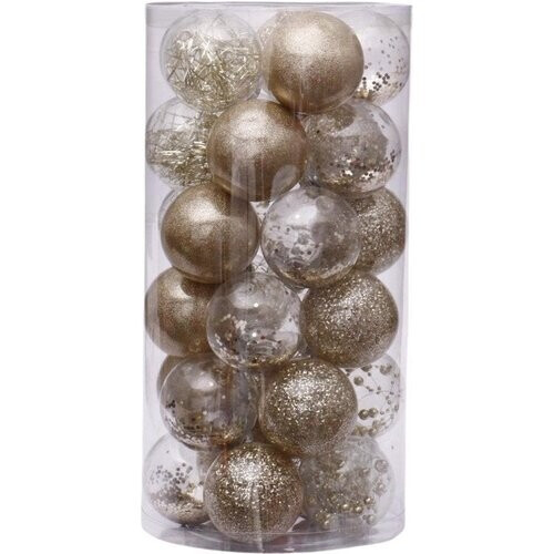 Tweedekans Deluxe Kerstballenset – 25 stuks - Ø 6 cm – Goud – Luxe Kerstdecoratie Tweedehands