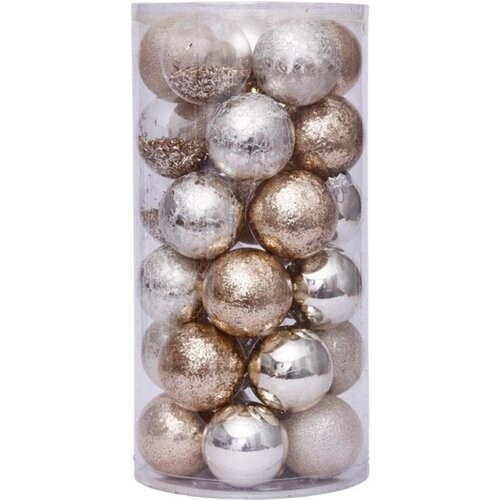 Tweedekans Deluxe Kerstballenset – 30 stuks Ø 6 cm – Goud en Zilver – Luxe Kerstdecoratie Tweedehands