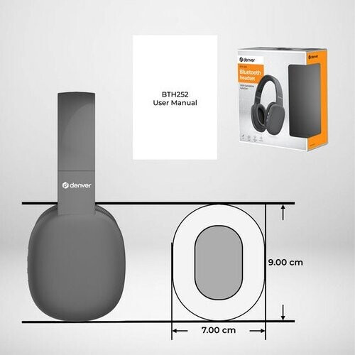 Tweedekans Denver Bluetooth Koptelefoon - Over Ear - Draadloos - Handsfree Bellen - BTH252 Tweedehands