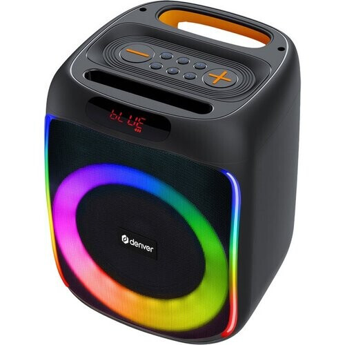 Tweedekans Denver Bluetooth Speaker Party Box - Discolichten - Incl. Afstandsbediening - Microfoon Aansluiting - BPS165 Tweedehands