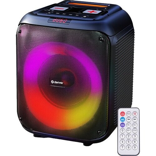 Tweedekans Denver Bluetooth Speaker Party Box - Discolichten - Incl. Afstandsbediening - Microfoon Aansluiting - BPS250 Tweedehands