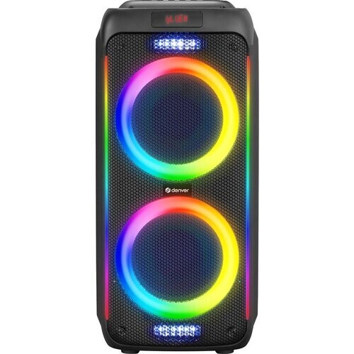 Tweedekans Denver Bluetooth Speaker Party box - Discolichten - Partybox - Incl. Draadloze Microfoon & Afstandsbediening - BPS458 Tweedehands