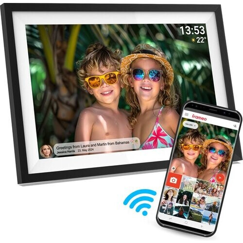 Tweedekans Denver Digitale Fotolijst 10.1 inch - HD - Frameo App - Fotokader - WiFi - IPS Touchscreen - 16GB - PFF1016 Tweedehands
