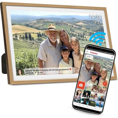 Tweedekans Denver Digitale Fotolijst 32 inch - XXL - Full HD - Frameo App - Fotokader - Digitale kalender - WiFi - 32GB - IPS Touchscreen - PFF3263 Tweedehands