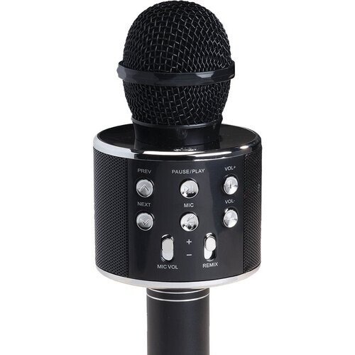 Tweedekans Denver Karaoke Microfoon Bluetooth - Draadloos - Karaoke Set - Ingebouwde Speaker - AUX - MicroSD - KMS20 - Zwart Tweedehands