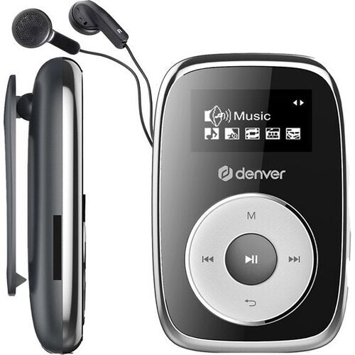 Tweedekans Denver MP3 Speler Incl. Oordopjes - 32GB - Shuffle modus - Kinderen & Volwassenen - Bevestigingsclip - AUX - MicroSD - MPS316 - Zwart Tweedehands