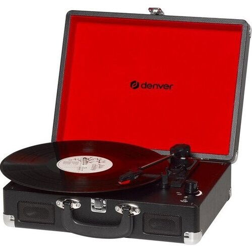 Tweedekans Denver Platenspeler - Ingebouwde Speakers - Incl. PC Software - Auto-stop - Retro - VPL120 - Zwart Tweedehands