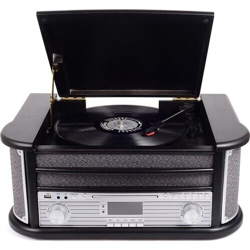 Tweedekans Denver Retro Platenspeler - Ingebouwde Speakers en Versterker - DAB Radio - Radio CD Speler - MRD51 - Hout Tweedehands