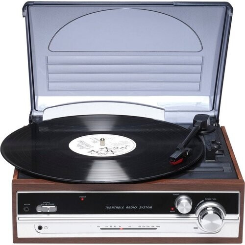 Tweedekans Denver Retro platenspeler - Ingebouwde Speakers - FM Radio - Auto-stop Functie - AUX - Phono - VPR190 Tweedehands