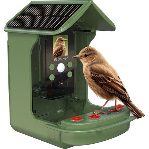 Tweedekans Denver Vogelhuisje met Camera - Full HD - 12MP - Foto en Video - Vogelvoederhuisje - Kijkhoek van 100 graden - BFC1200 Tweedehands