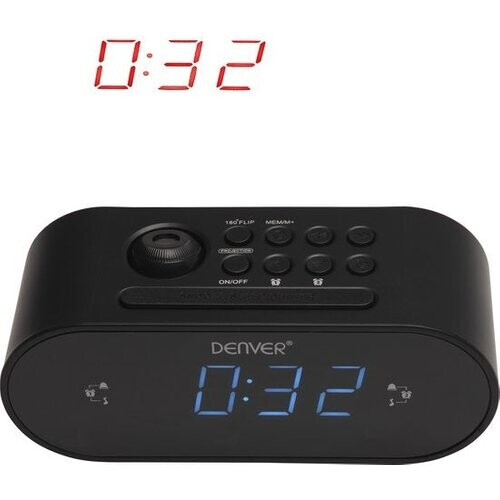 Tweedekans Denver Wekkerradio met Projectie - FM Radio - 180° Projectieklok - Dubbele Wektijd - CRP717 - Zwart Tweedehands