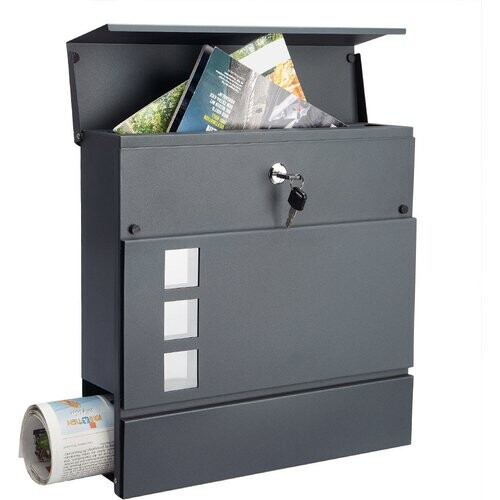 Tweedekans Designerbrievenbus - Inkijkraam - Antraciet Tweedehands