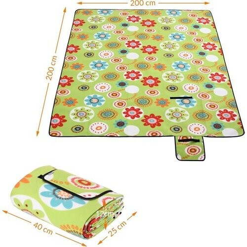 Tweedekans Detex Picknickkleed 200x200cm XXL - Waterdicht Opvouwbaar - Gebloemd Tweedehands