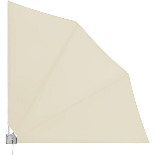 Tweedekans Deuba Balkonscherm - Vouwbaar 140x140cm Weerbestendig - Beige Tweedehands