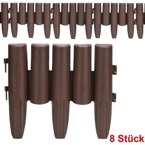 Tweedekans Deuba Borderrand - 8 Stuks 2,24m Houtlook (lxb): 28x24cm - Bruin Tweedehands