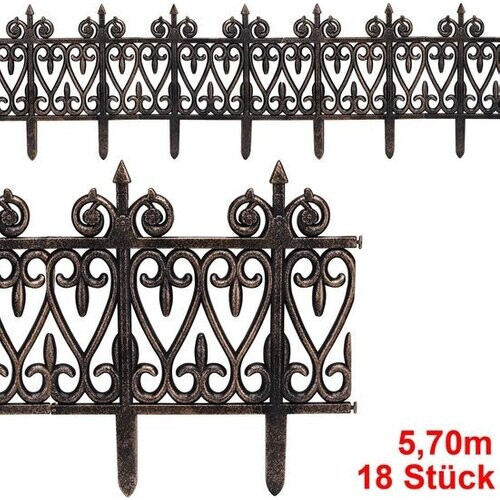 Tweedekans Deuba Borderrand Kunststof – 18 Stuks = 570cm UV-bestendig - Bruin Tweedehands