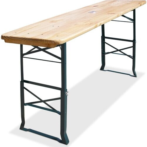 Tweedekans Deuba Houten Tafel Vouwbaar & Hoogte Verstelbaar 170x50x75cm Bruin Tweedehands