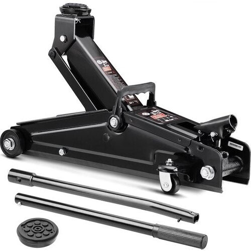 Tweedekans Deuba Hydraulische Krik - 3 Ton Belastbaar - Incl. Draagbeugel Zwart Tweedehands