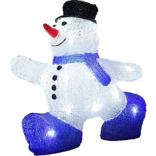 Tweedekans Deuba KerstfiguurSneeuwman M - LED Acryl 27cm –Wit Licht Tweedehands