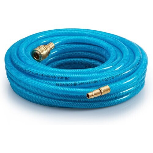 Tweedekans Deuba Persluchtslang 10m 15bar – Snelkoppeling 1/4-Aansluiting - Pvc Tweedehands
