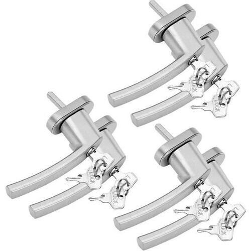 Tweedekans Deuba Raamsluiting 6x Raamkruk Afsluitbaar Kinderslot Zilver Tweedehands