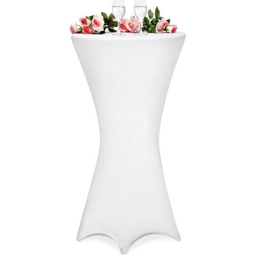 Tweedekans Deuba Statafel tafelhoes wit Ø80cm Tweedehands