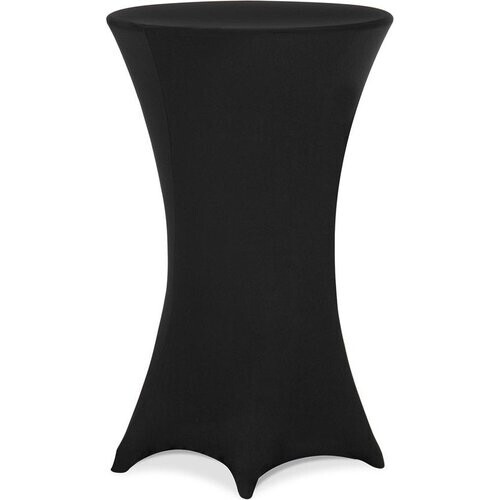 Tweedekans Deuba Statafelrok Tafelkleed Stretch 30°C Wasbaar Ø 60 cm Zwart Tweedehands