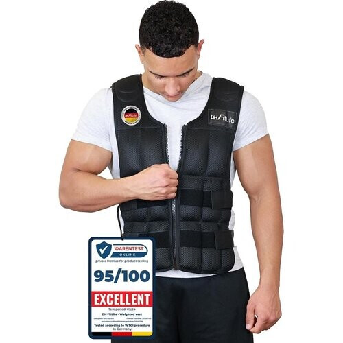 Tweedekans DH FitLife Verstelbaar gewichtsvest 10KG/20KG/30KG voor spieropbouw en krachttraining | verzwaarde vest | loopvest dames heren | fitness trainingsvest Tweedehands