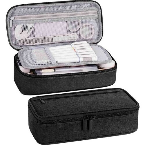 Tweedekans Diydash Etui - Pennenzak - Pennenetui - Schooletui - Grote Etui - Schoolspullen - Trousse Scolaire - Voor meisjes, jongens en volwassenen - Zwart Tweedehands