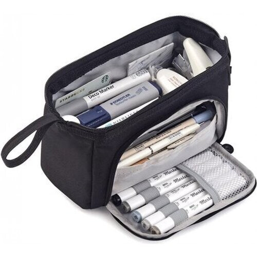 Tweedekans Diydash Etui XL - Pennenzak - Pennenetui - Schooletui - Grote Etui - Schoolspullen - Trousse Scolaire - Voor meisjes, jongens en volwassenen - Zwart Tweedehands