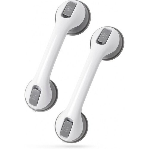 Tweedekans Douche Handgreep met Zuignap - 2 stuks - Geschikt voor douche en toilet - Vochtbestendig - Greep met zuignappen - Voor klein en groot - Extra veilig & sterk model - 30cm Luft Tweedehands