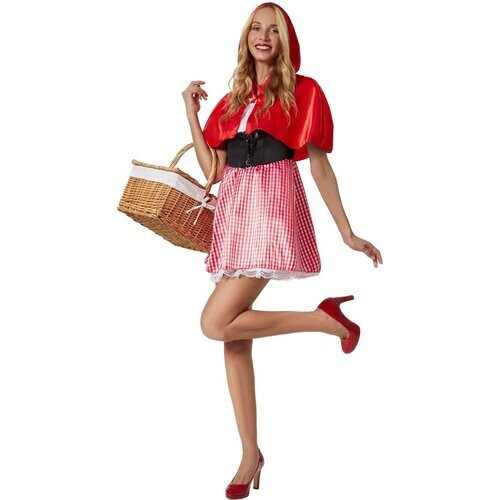 Tweedekans Dressforfun dameskostuum roodkapje - M - Verkleedkleding carnaval - Halloween - Verkleden - Feestkleding - Carnavalskleding - Feest - Partykleding Tweedehands