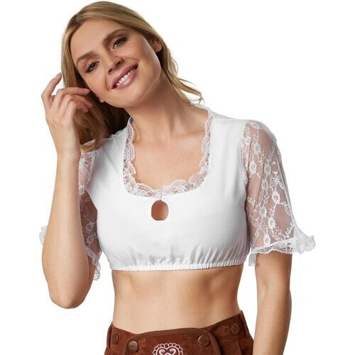 Tweedekans Dressforfun Dirndlblouse Fanni L - verkleedkleding kostuum halloween verkleden feestkleding carnavalskleding carnaval feestkledij partykleding - 303072 Tweedehands