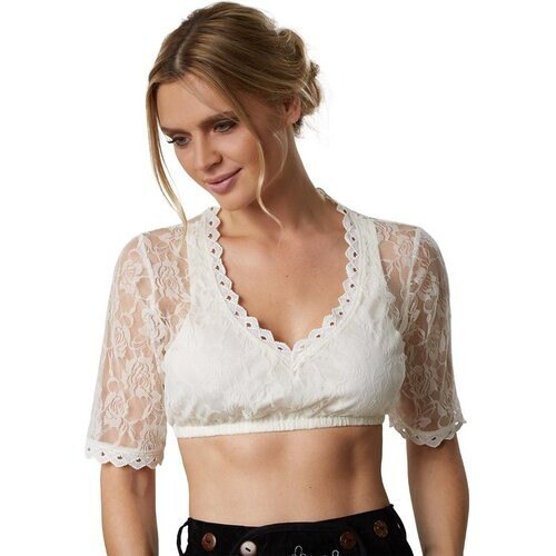 Tweedekans Dressforfun Dirndlblouse Lotti S - verkleedkleding kostuum halloween verkleden feestkleding carnavalskleding carnaval feestkledij partykleding - 303080 Tweedehands