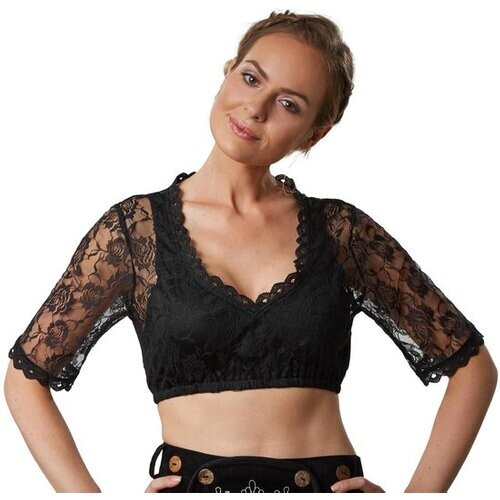 Tweedekans Dressforfun Dirndlblouse Resi XXL - verkleedkleding kostuum halloween verkleden feestkleding carnavalskleding carnaval feestkledij partykleding - 303089 Tweedehands