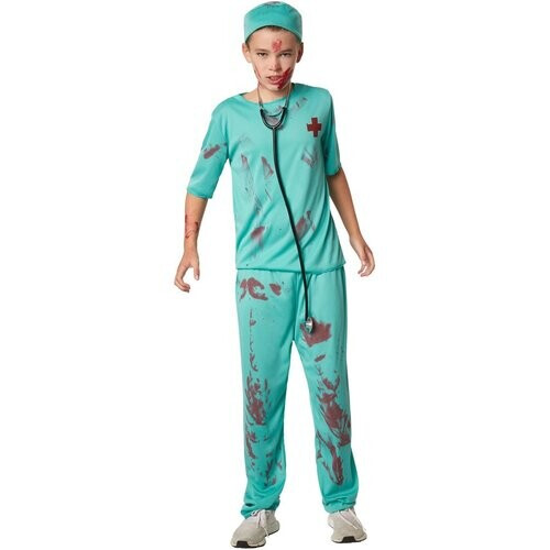 Tweedekans dressforfun - Griezelige arts 152 (11-12y) - verkleedkleding kostuum halloween verkleden feestkleding carnavalskleding carnaval feestkledij partykleding - 302213 Tweedehands