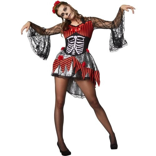 Tweedekans Dressforfun - Griezelige Danseres - Sexy Halloween & Carnaval verkleedkostuum voor Dames - Maat XXL Tweedehands